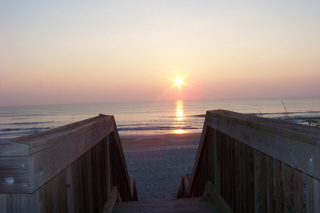 sunrise over the beach