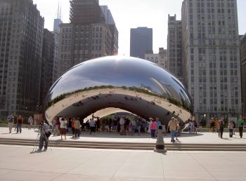 Cloud Gate, aka The Bean, Millenium Park, Chicago, July 19, 2007