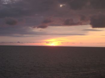 Sunset as seen from cruise ship, 082008