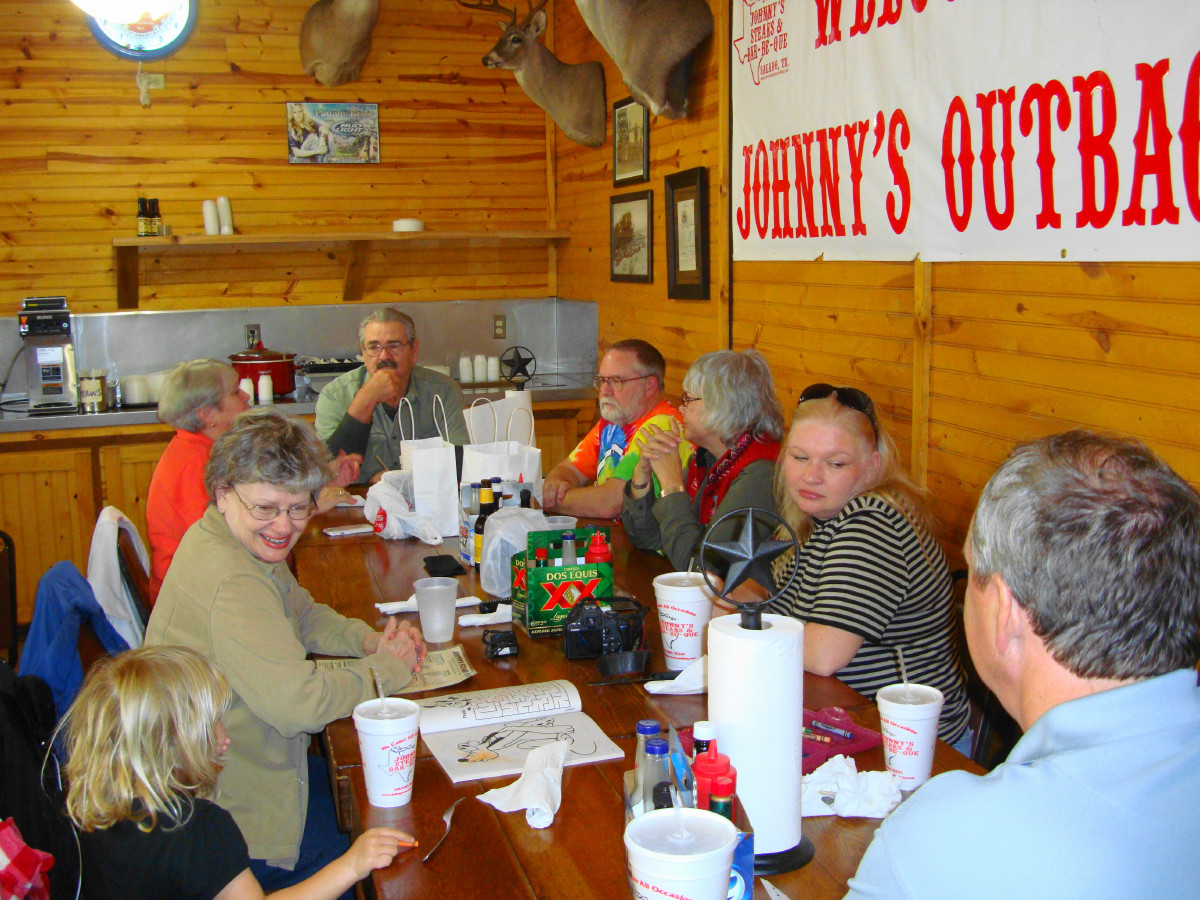 Clockwise from lower left: Morgan, Barbara, Sue, Harry, Jamie, Jeanie, Karen, Mike