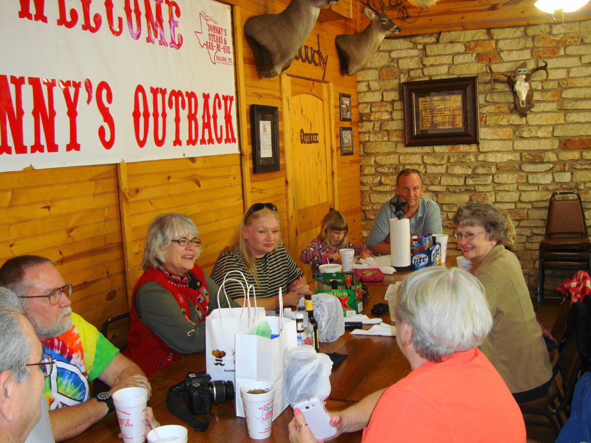 Clockwise from lower left: Harry, Jamie, Jeanie, Karen, Kendall, Mike, Barbara, Sue