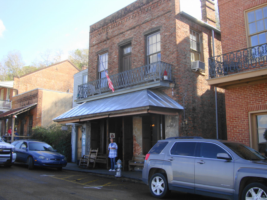 In Natchez. Barbara and I dropped in for a drink.