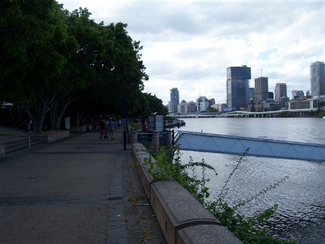 Looking west across Southbank