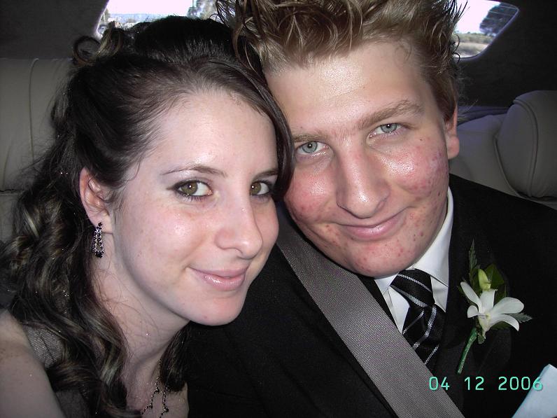 This is my older daughter in the Limo on her way to the school ball in 2006.  These are the parents of my grandson Keldon.