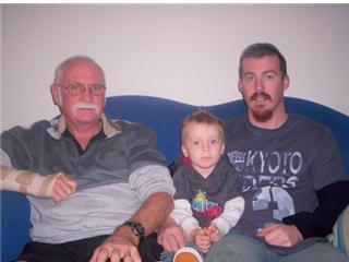 My husband Jeff, No. 2 Son Craig & his son Jesse