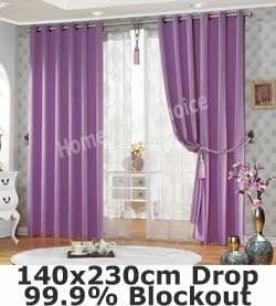 Lilac drapes for Viv's room.