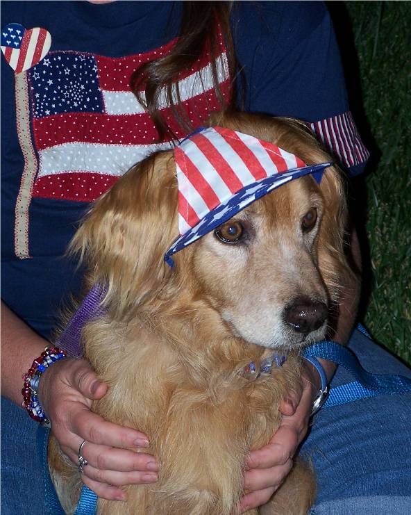 I was sitting on my mom's lawn with Graham, helping him stay calm whle watching the festivities.