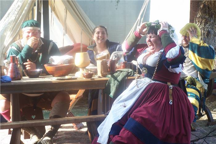 Laughter is the best medicine!

Got this lucky shot at one of the historical encampments at the Renaissance Faire in beautiful southern California.  May, 2008