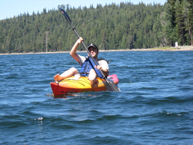 Nephew Adam paddling around at Lake Valley Reservoir. Didn't spot any Bald Eagles yesterday, but have on many other visits to this beautiful mountain lake.