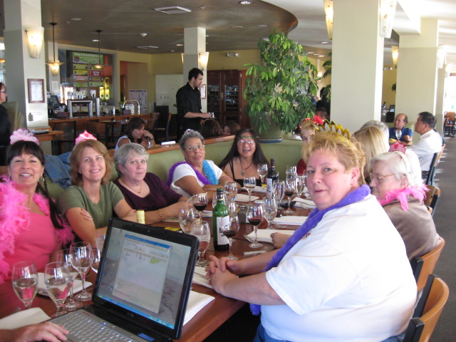 (L to R) Vici, Martha, Sue, Quima, Shosho, Kathy peeking in, Rob (hair only), Jane (hair only), Dorthea and Linda