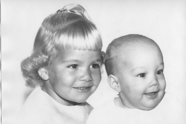 This is me and my brother...yes, I was born blonde!