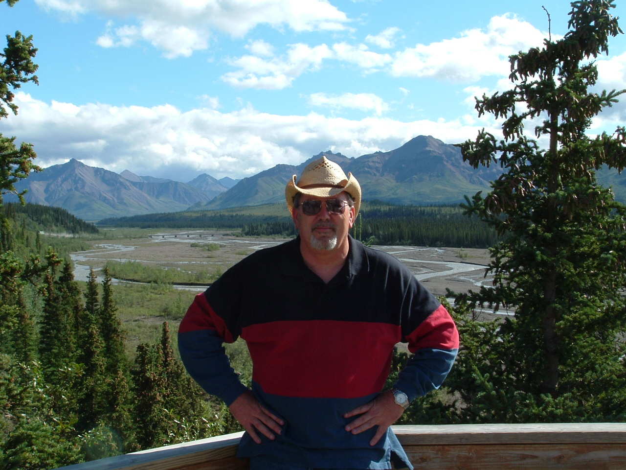 Jim at Denali Park, Alaska in 2004