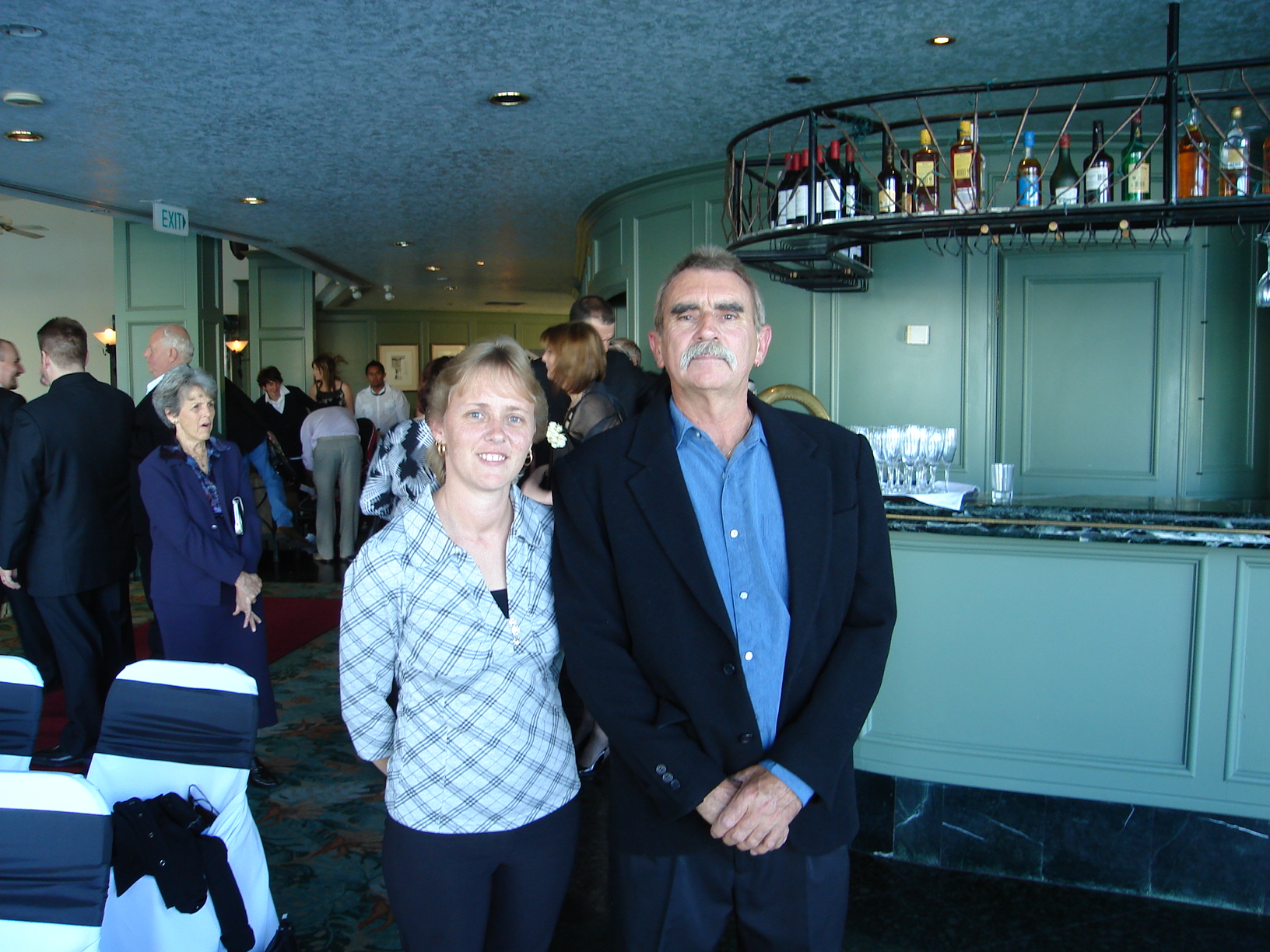 Here is husband Gus and daughter Jodi at nephews wedding in Qld.