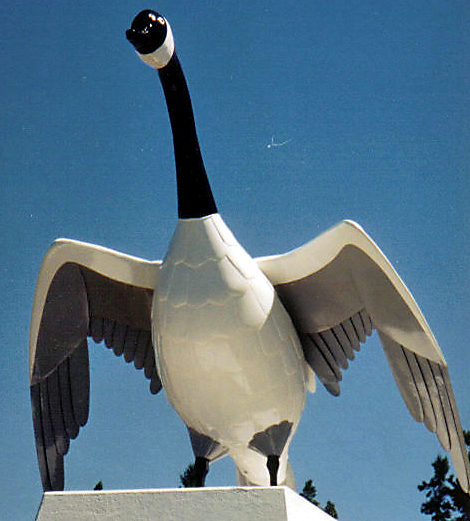 Staue on the side of the Trans-Canada highway as you pass the entrance to Wawa.