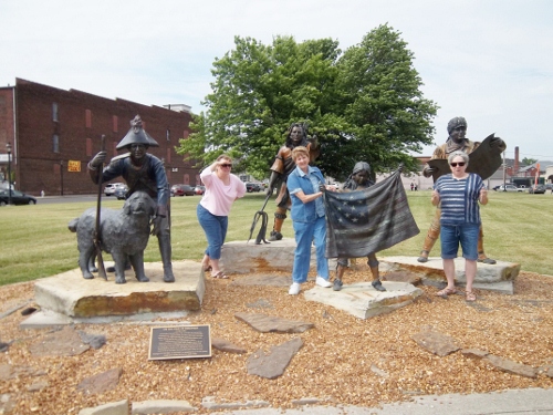 I think Keith had a good idea.  It was fun to play among the statues.