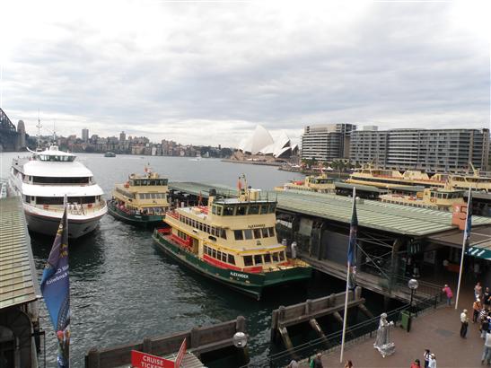 the central docks from which ferry boats go all over the area.