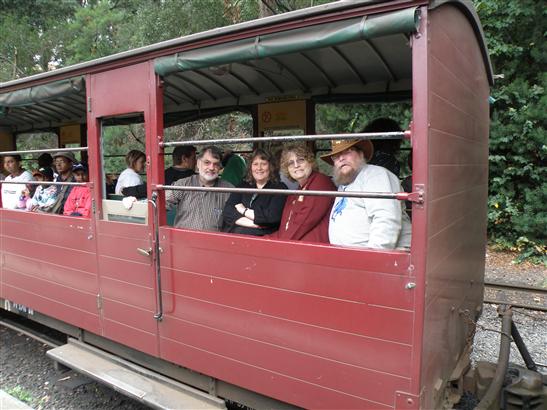 waiting for the Puffing Billy to start it's trip.