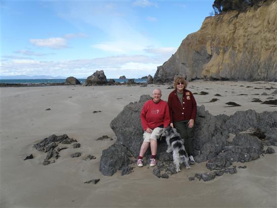 on one of the beautiful beaches near to dino's house.