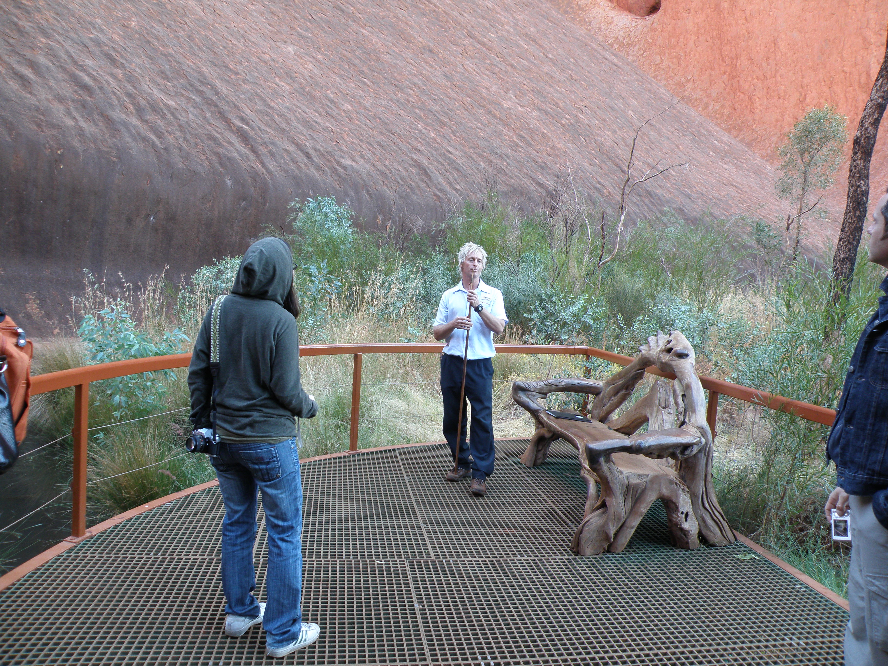 Another example of the benches at viewing areas around the rock.