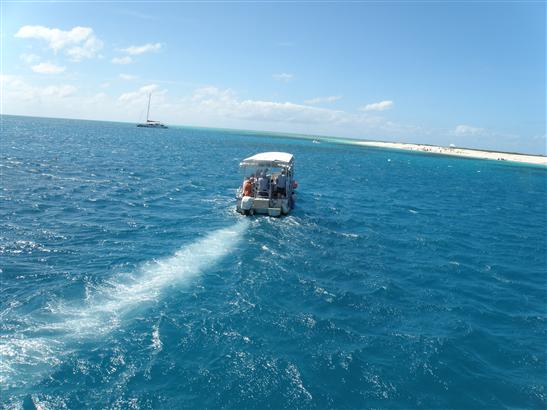 that transported us from the Catamaran to the Cay.