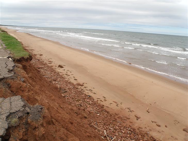 from red dirt cliff north shore of Prince Edward Island.