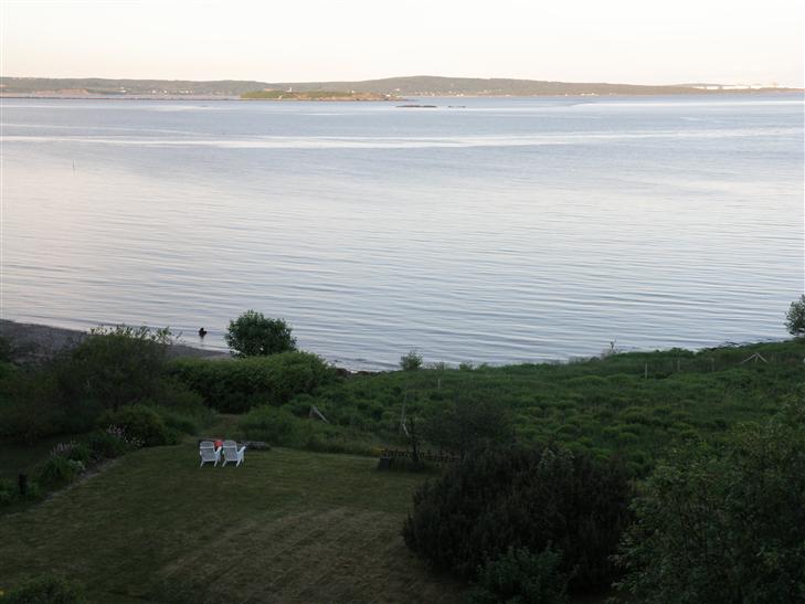 view of the beach out our window.