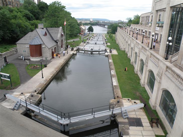 between the Rideau Canal and the Ottawa River