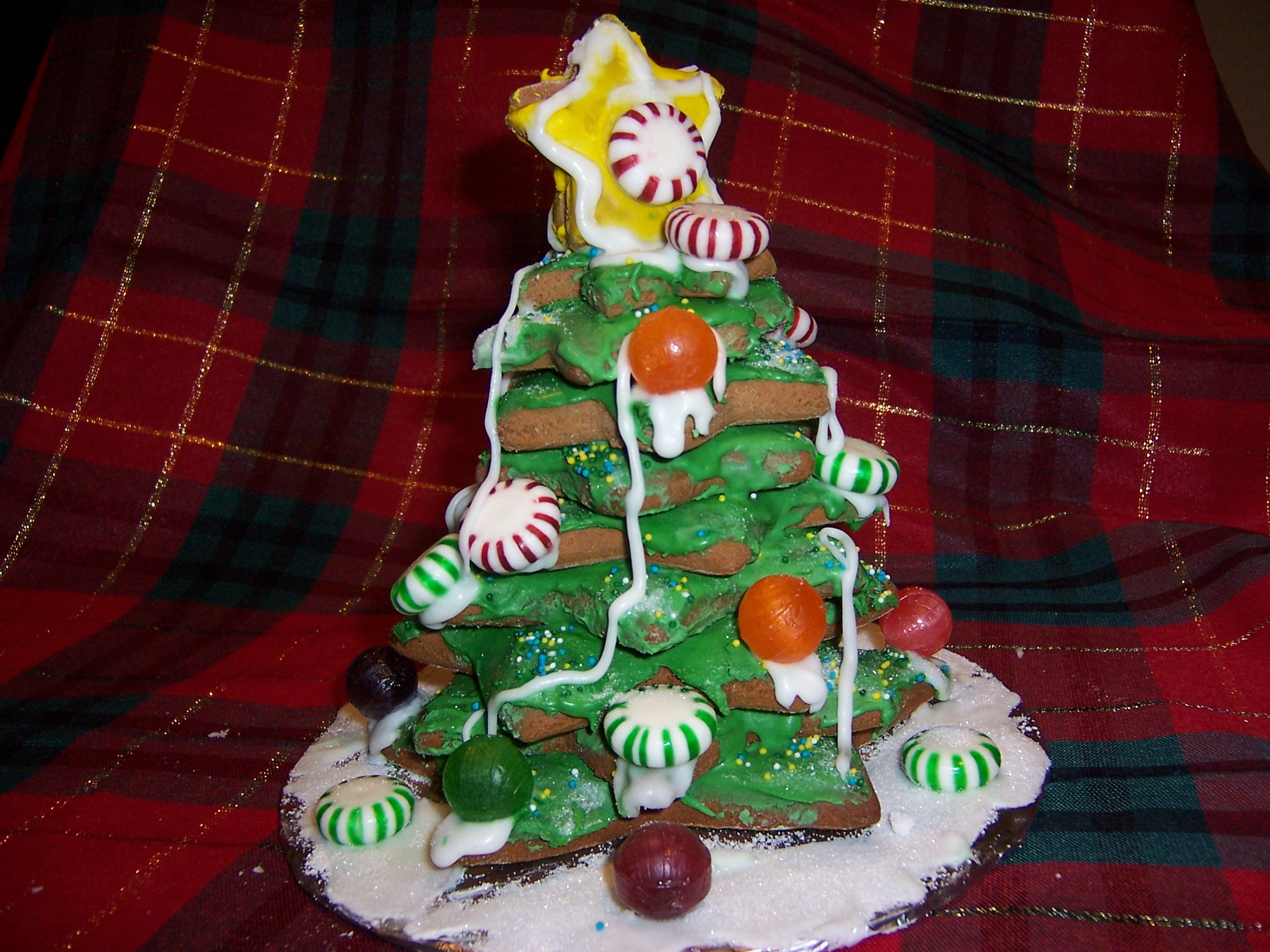 Handmade gingerbread tree