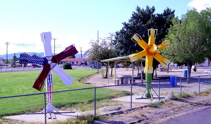 Decorations at a playground.