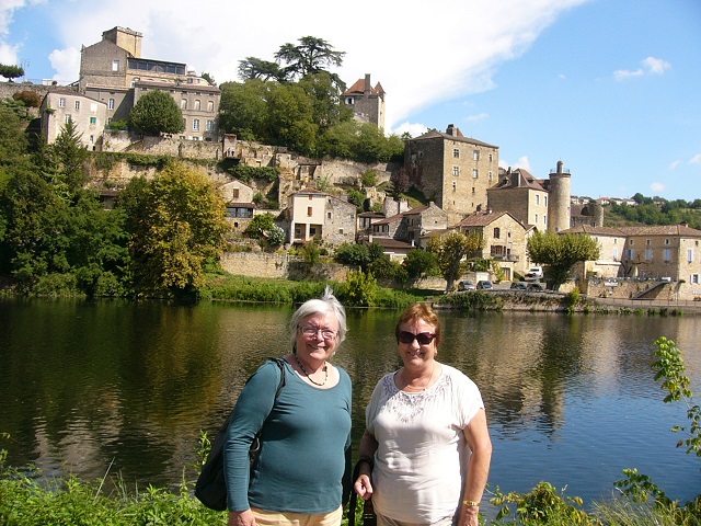 Gannie Mo & myself with Puy L'Eveque and the River Lot behind us