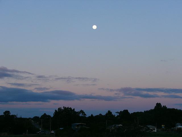 Full moon rising