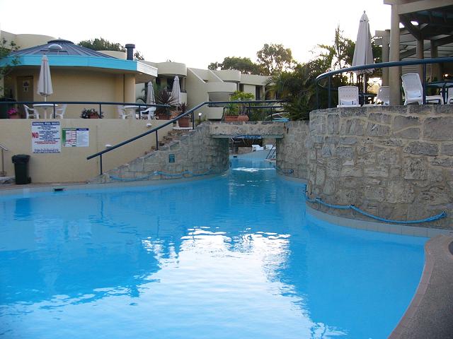 I only had one swim in the outdoor pool but we went into the indoor heated pool and spa nearly every morning 