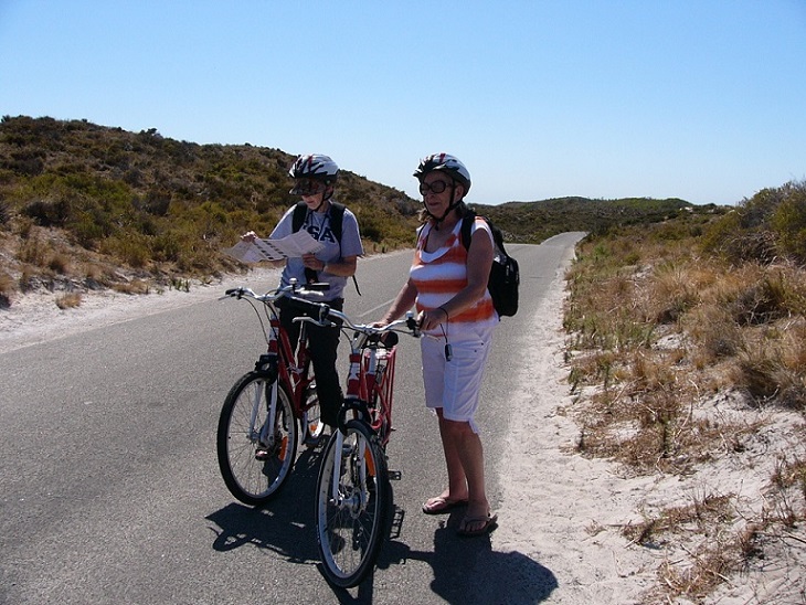 Kathy was in charge of the map so that we wouldn't get lost. Very few road signs so we had trouble finding our way around.