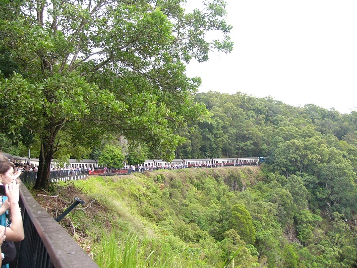 The Kuranda Train. We were allowed to get off at a stop to see the view. It was great.