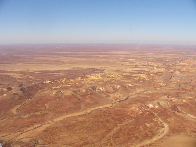 Some of the colourful mountain ranges after leaving Coober Pedy. I think if was called Rainbow Mountains!!!