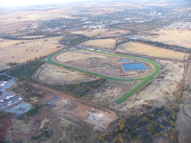 Looking down on the nearby town of Northam