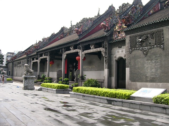 A very decorated building which was once built by a very wealthy Chinese family