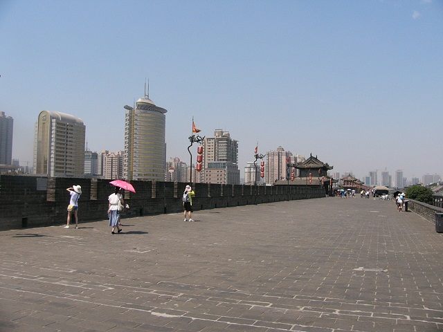 The city wall which surrounded the old city of Xi'an.