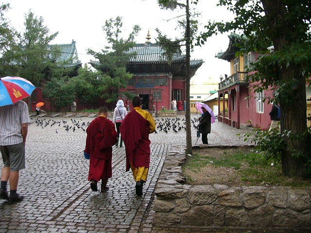 Our visit to the Gandan Hiid Monastery in Ulaanbaatar before heading out to the Steppes and our night in a ger camp.