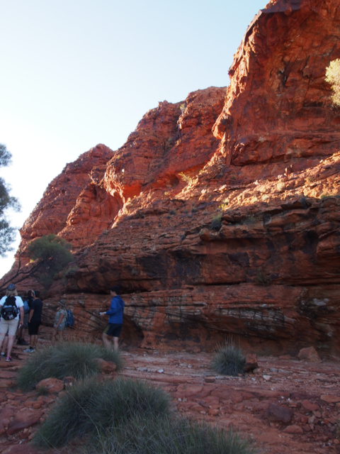 The beginning of the walk where part of Priscilla, Queen of the Desert was filmed.  2 drag queens decide to climb Kings Canyon dressed in evening drag.