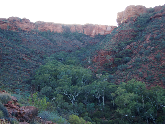 The climb is done in  2 stages.  This is the view from the first stage.