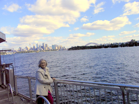 At Taronga Park Wharf, looking back toward the city