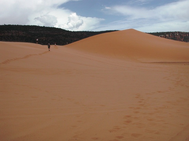 This state park is fun to visit.  You can see the size of the dunes from the people hiking to the left of the dune in the photo.  They are a lot harder to climb than they look, especially with the wind blowing sand in your face (wear sunglasses). The view from the top is worth the climb.