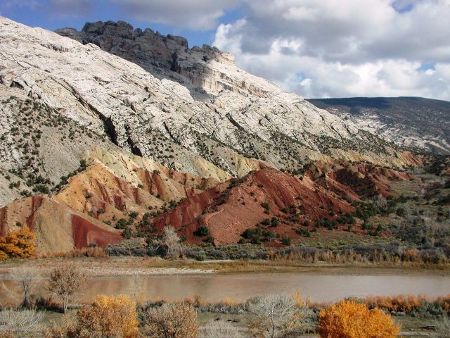 This is where the Green River leaves Split Mountain after traveling uphill.  Even the rocks match the colors of fall at this time of year. 