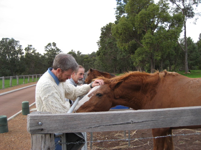 Peter and Peter saying hello to the girls