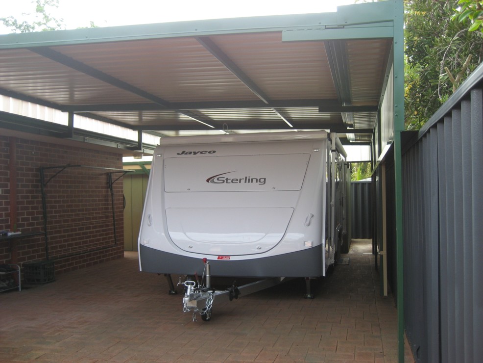 The New Caravan, at home, under the Patio.