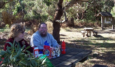 Bush picnic at Bald Hills Wetland Reserve.