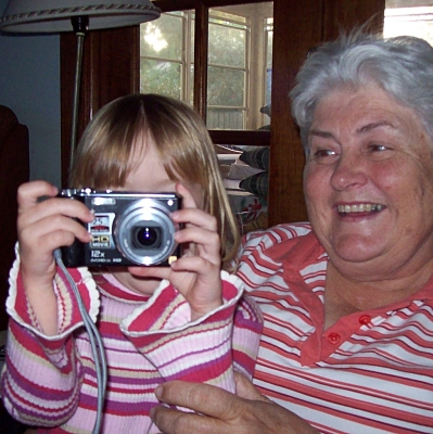 Laura and I were taking pictures of each other.