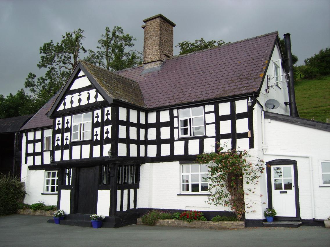 A farm house c1577. We had the front room. It was near Welshpool