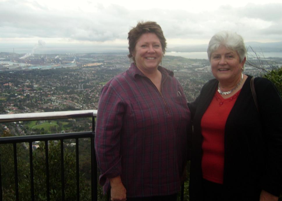 Linda/Pioneer & June/Epping at Mt Keira Lookout overlooking Wollongong